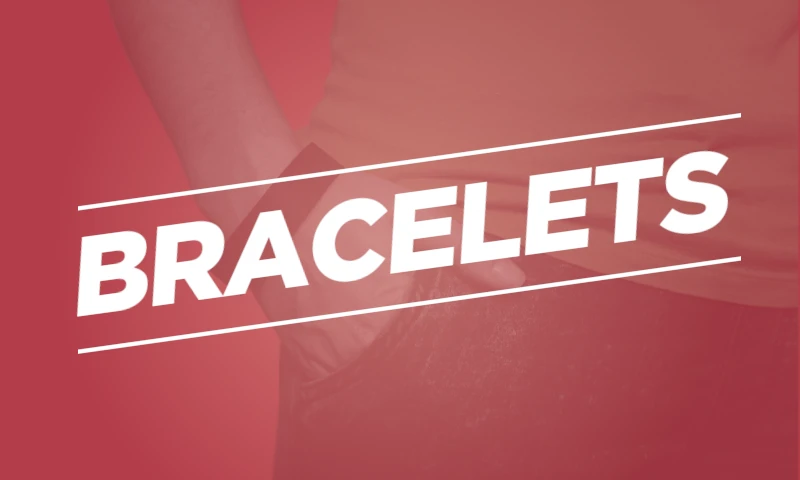 Catégories bracelets silicone, tissu, vinyle et RFID