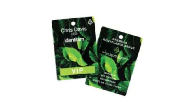 Badge recyclable

