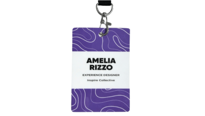 Badge plastifié nominatif