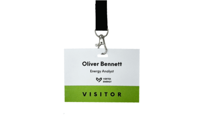 Badge d'accréditation recyclable