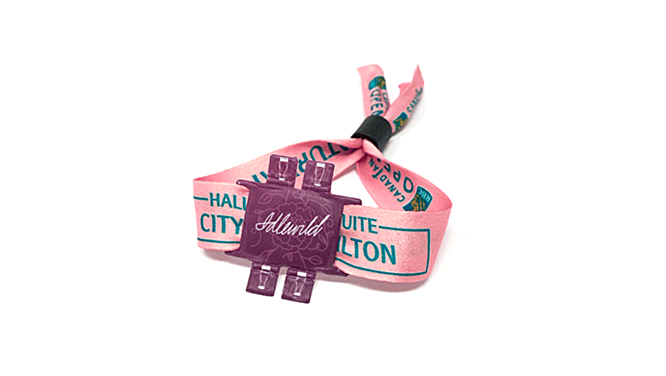 Fabric Wristbands with Tabbed RFID Smartcard
