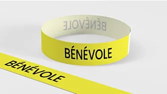 Bracelet papier Tyvek Bénévole