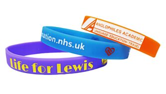 Colour Ink Filled Silicone Wristbands