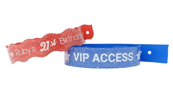 Bracelet en vinyle pailleté pour camping