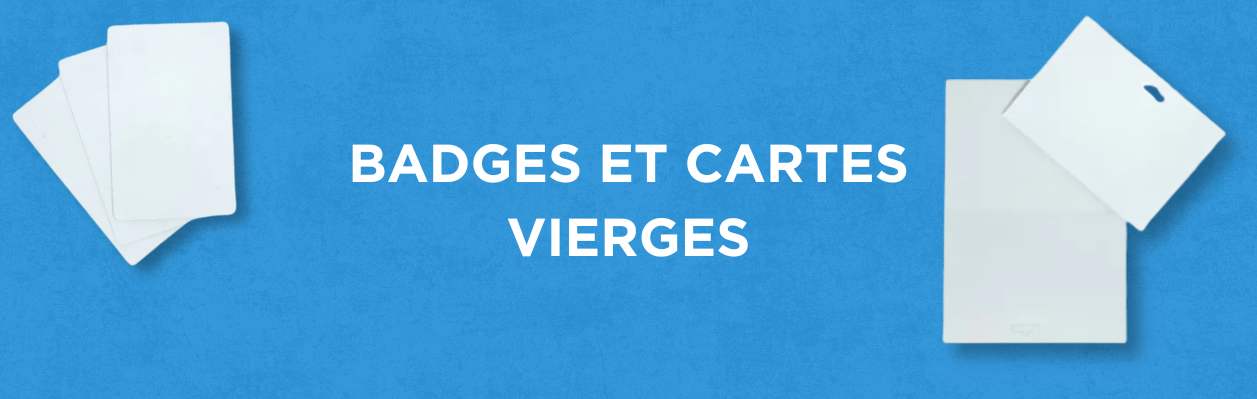 Badges et cartes vierges sur fond bleu Badges et cartes vierges sur fond bleu