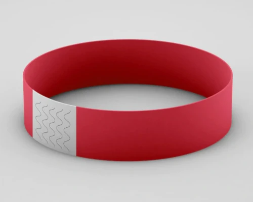 Bracelets en papier jetables jaunes pour festival, bandes en Tyvek, adhésif fort, bracelets personnalisés