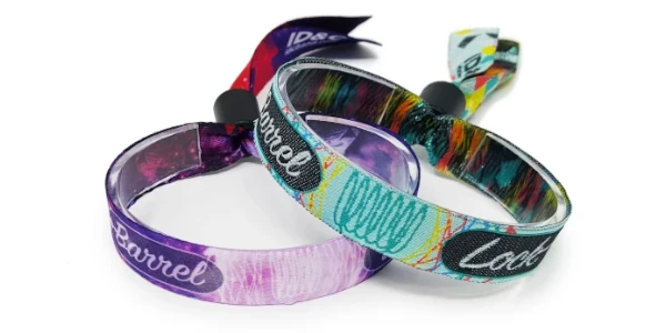 Bracelet en tissu personnalisé avec carte RFID pour les événements
